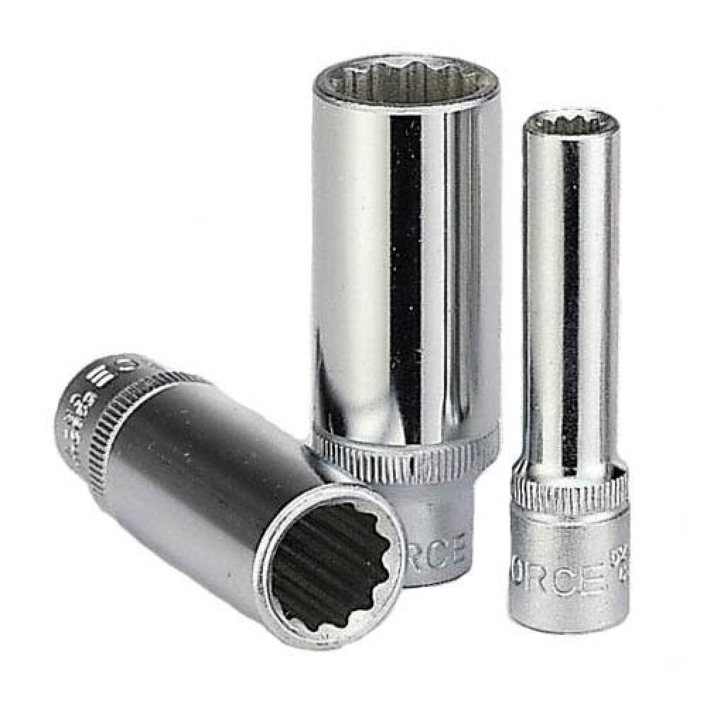 1/4" Головка двенадцатигранная глубокая 10 мм, L=50 мм (FORCE 5295010)