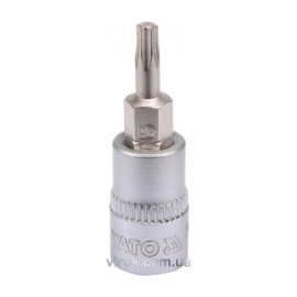 Головка торцева до квадрату 1/4" YATO з насадкою "TORX" Т15, L= 37 мм [150/600]
