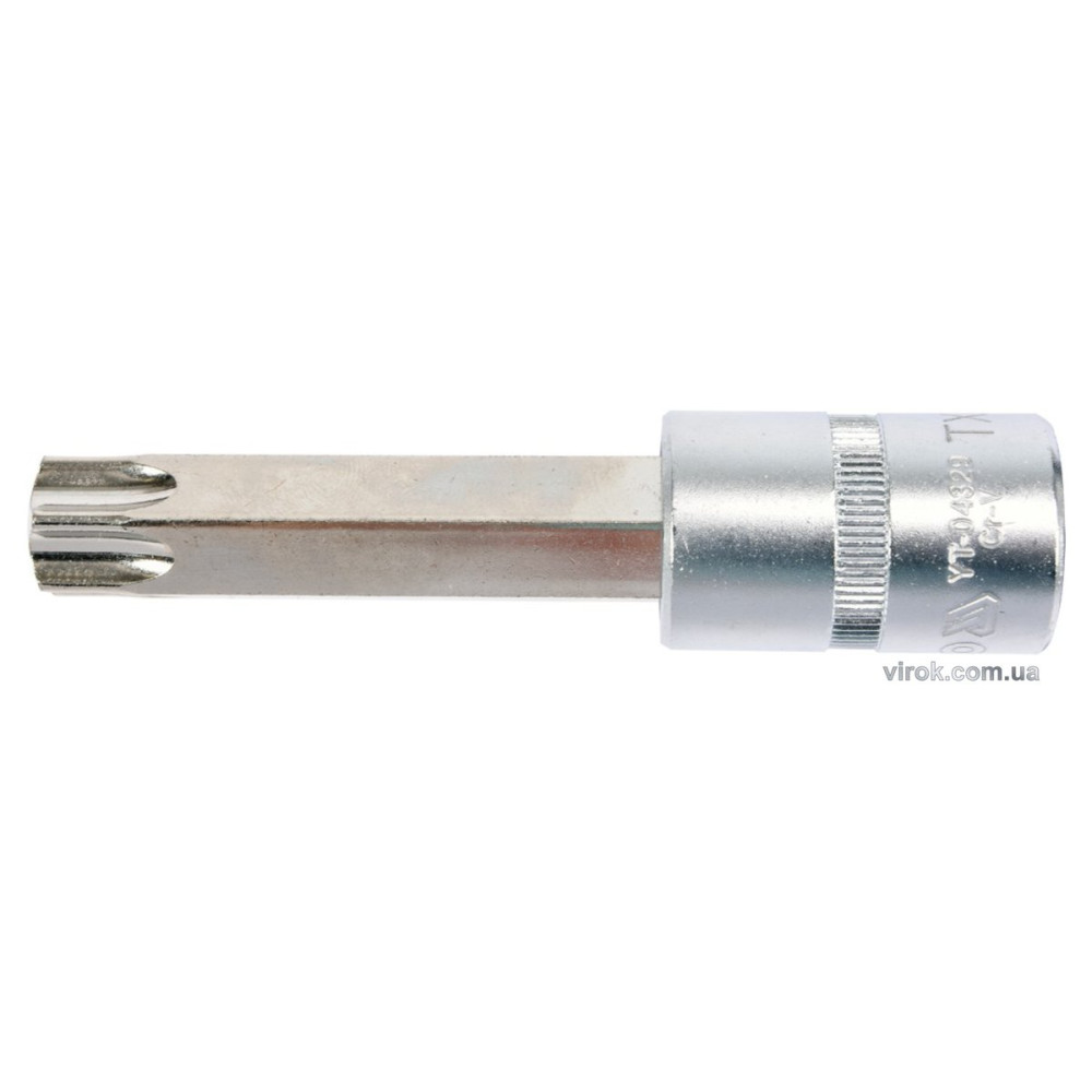 Головка торцева до квадрату 1/2" YATO з насадкою "TORX" подовжена Т70, L= 100 мм [20/120]