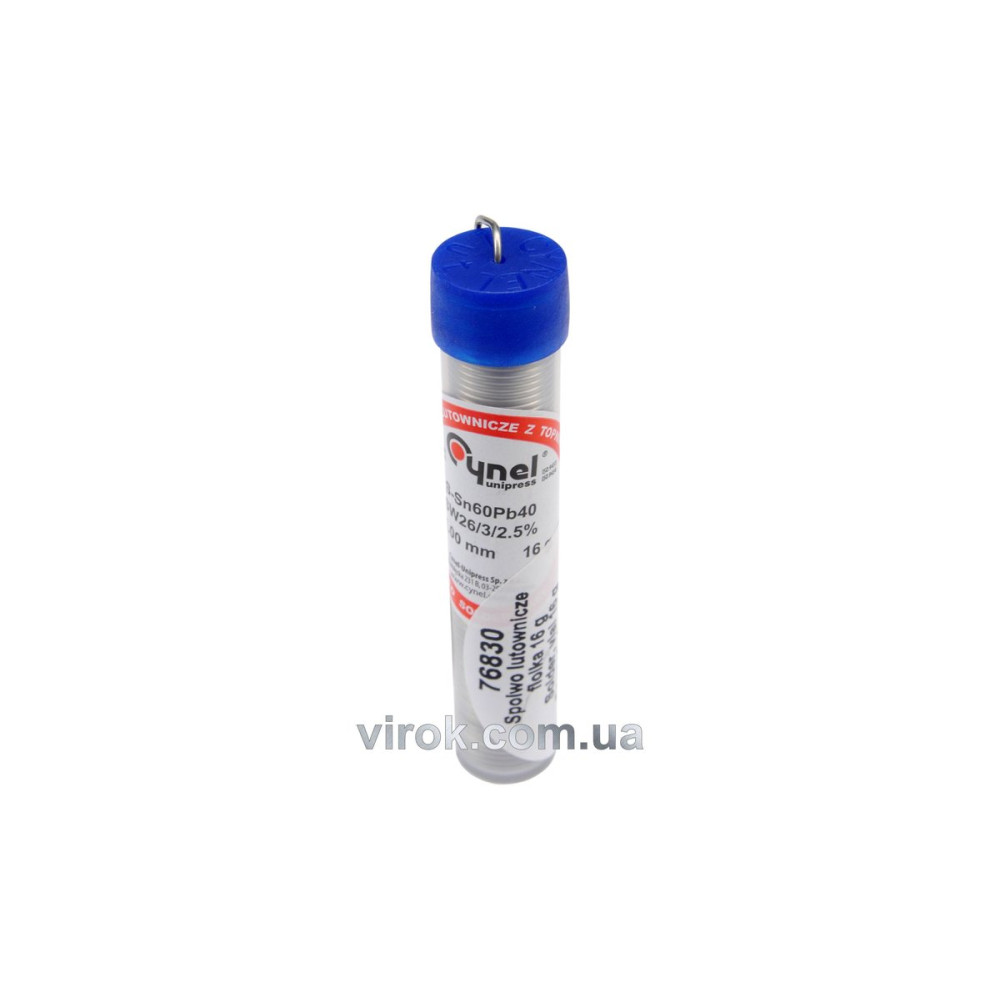 Припій Sn60-Pb40 дротяний в капсулі VOREL : Ø=1мм, m=16 г  [25/250]