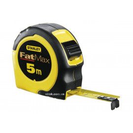 Рулетка STANLEY "FatMax" : L= 5 м x 19 мм. ударостійка в ергоном. корпус DW