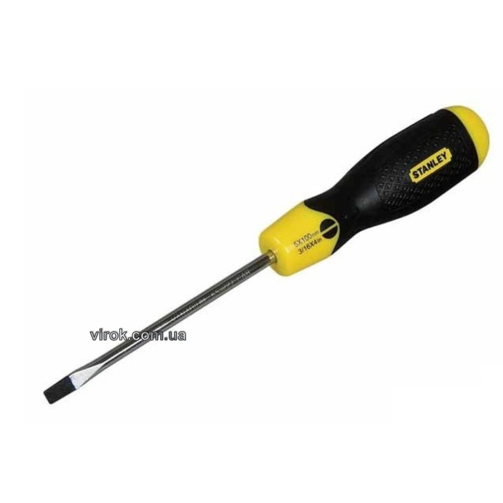 Викрутка плоска STANLEY "Cushion Grip" : шліц SL2,5 x 75 мм DW