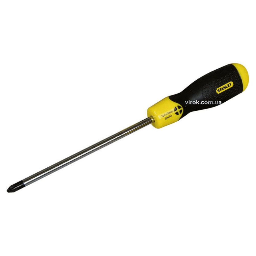 Викрутка хрестова STANLEY "Cushion Grip" : "Pozidriv" PZ0 х 60 мм DW