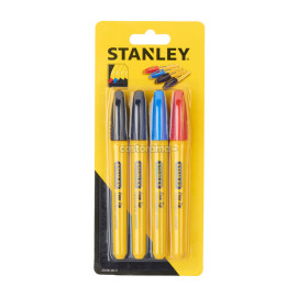 Маркери STANLEY "Fine Tip" : різнобарвні, 4 шт.
