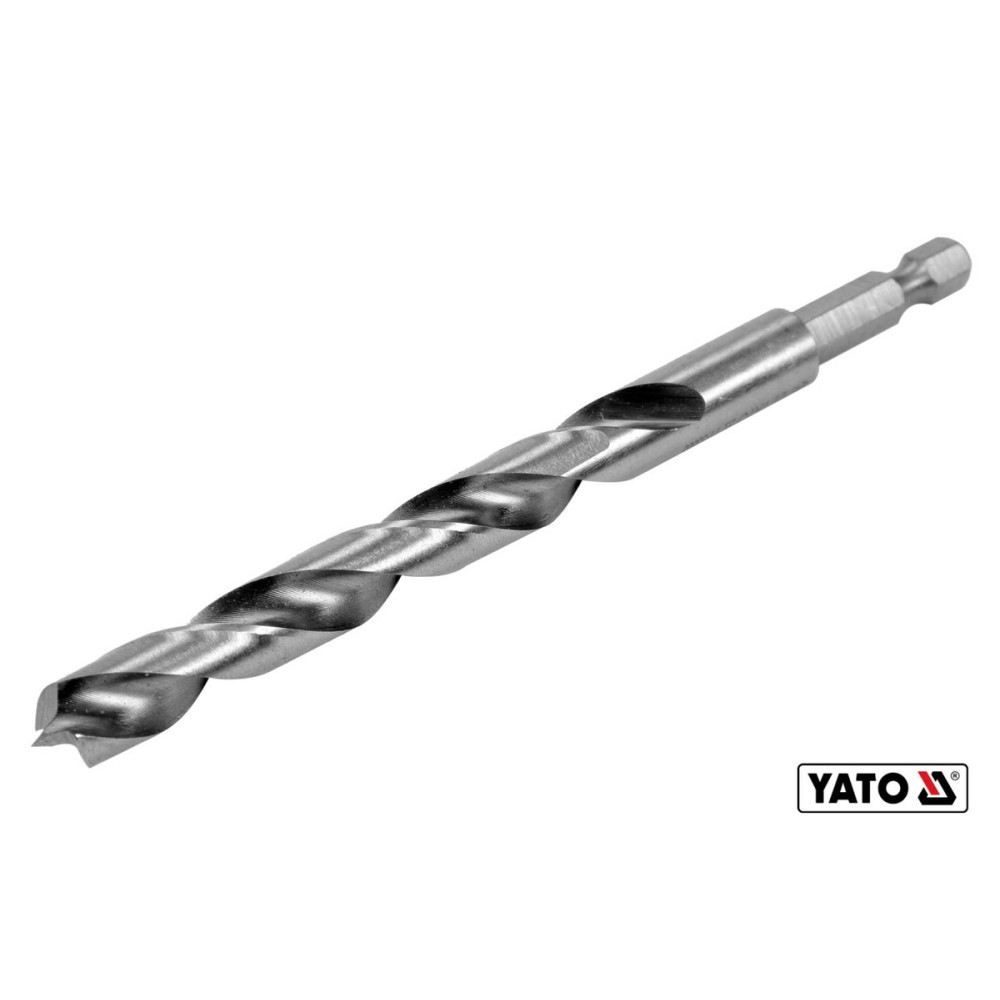 Свердло по дереву YATO : Ø10 x 100/60 мм, хвостовик- HEX 1/4", HSS 4241(DW)