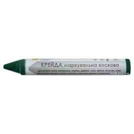 Крейда маркувальна VIROK : зелена, 13x120 мм. воскова для різних поверхонь. УП 12 шт.