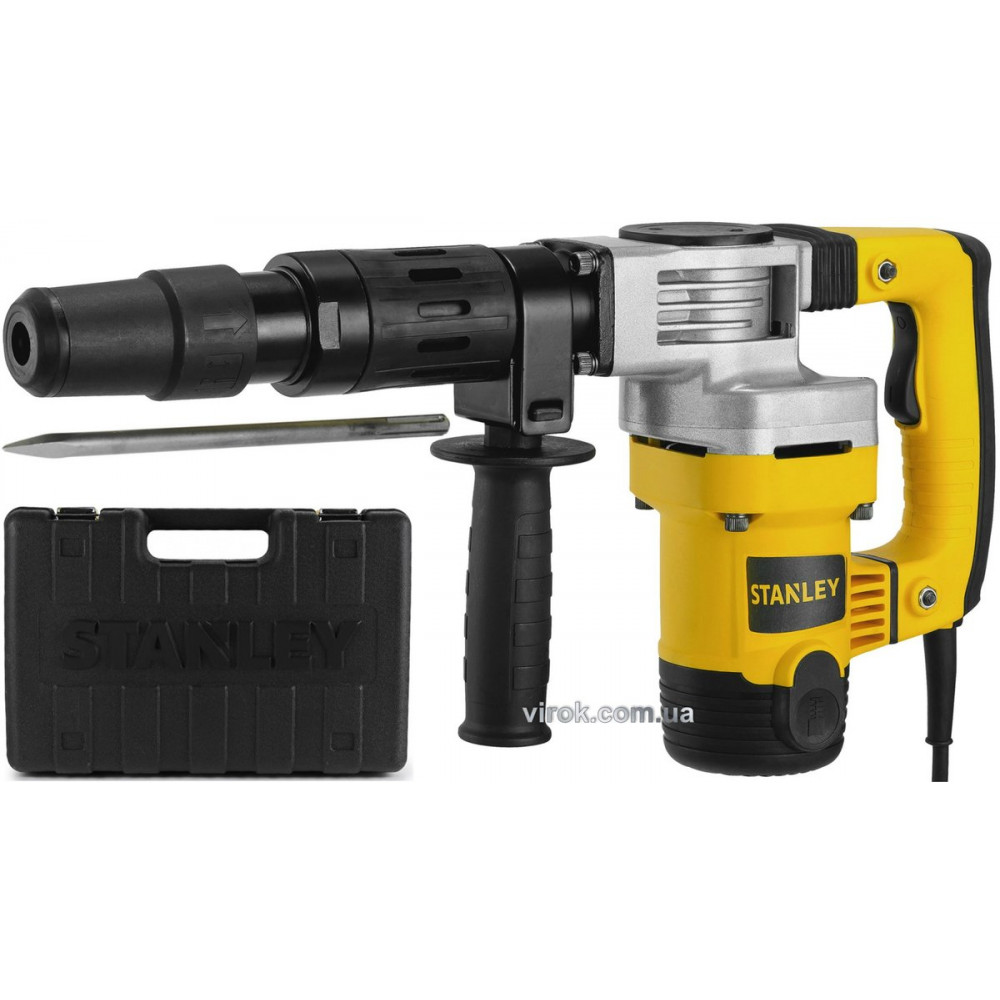Відбійний молот мережевий STANLEY : SDS-Max, P= 1010 Вт. J= 8,5 Дж. в кейсі
