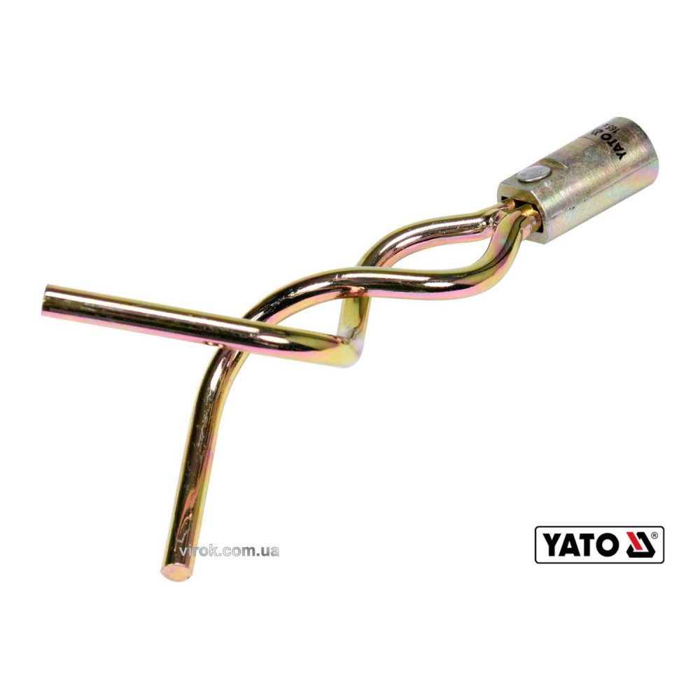 Наконечник спіральний для очищення каналізації YATO: 165х7 мм, з оцинкованої сталі, до YT-24980(DW)