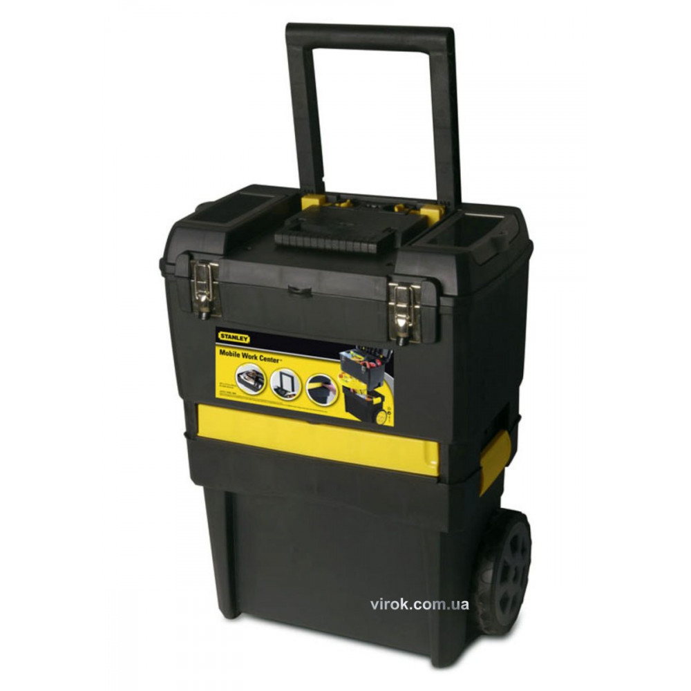 Ящик Stanley Rolling Workshop" : 470x 297x620 мм. пластмасовий, 2 секції, 2 колеса, DW
