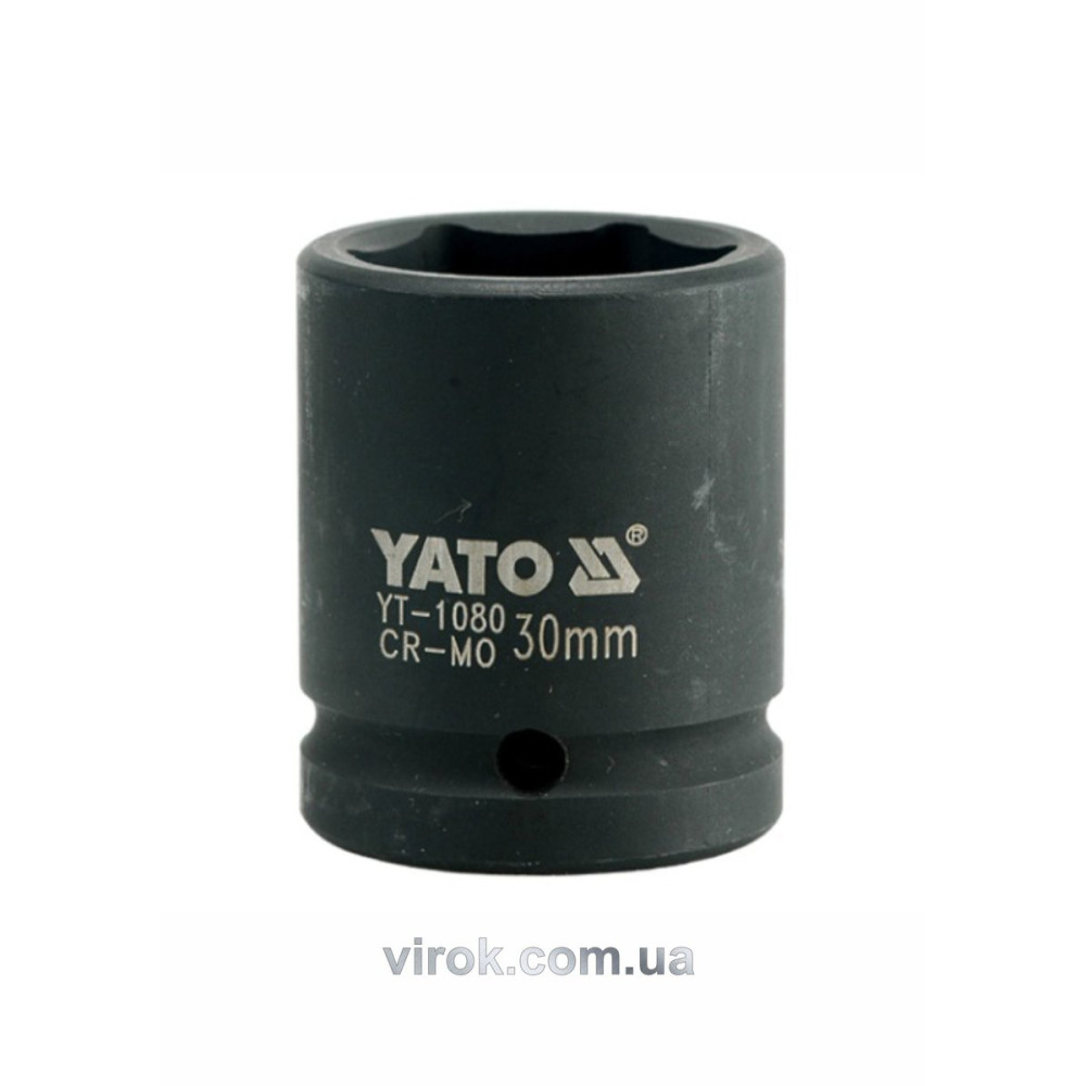 Головка торцева ударна 6-гранна YATO : квадрат 3/4", М= 30 мм, L= 53 мм [12/48]