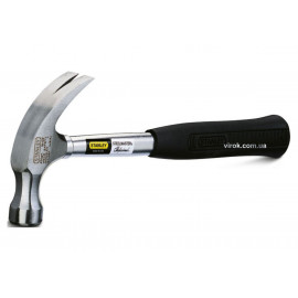 Молоток столярний STANLEY : M= 450 г, L= 335 мм, сталева ручка "Steelmaster Curve Claw" (DW)