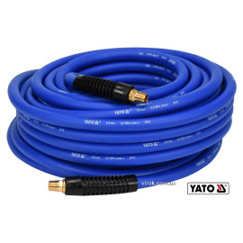 Шланг пневматичний гібридний (ПВХ+БНК) YATO: Ø8.0 мм x 20м, Ø=1/4", тиск ≤ 2 MPa, різьбов. з'єдн.[5]