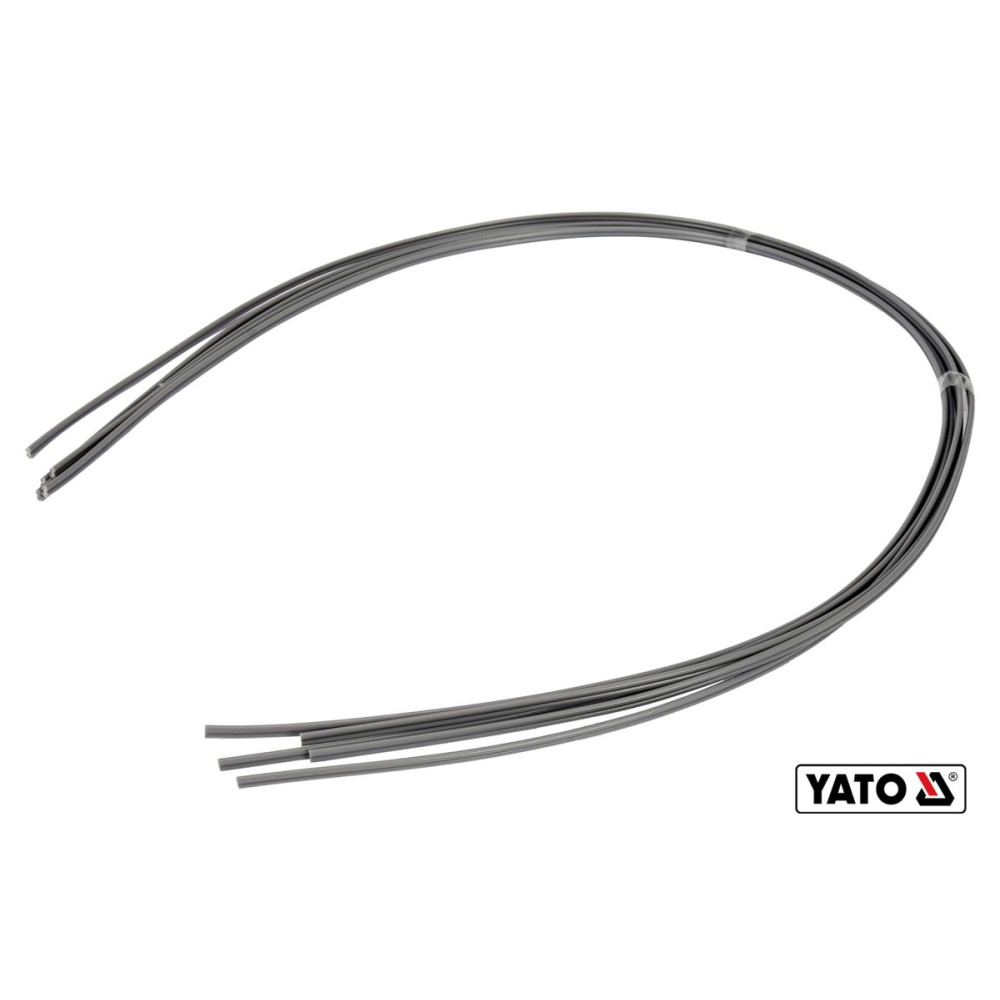 Стержні з ПВХ для зварювання/пайки пластику YATO : 2.5 x 5 мм, L= 1 м, при t= 400°C, 5 шт YT-82306