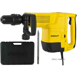 Відбійний молот мережевий STANLEY : SDS-Max, P= 1600 Вт. J= 5- 25 Дж. в кейсі