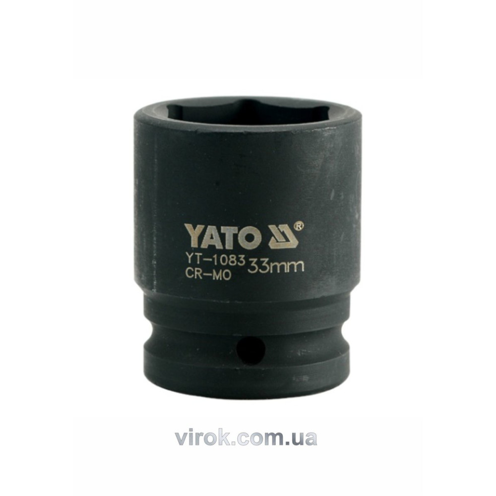 Головка торцева ударна 6-гранна YATO : квадрат 3/4", М= 33 мм, L= 56 мм [8/32]