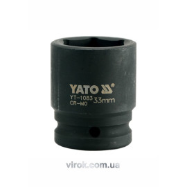 Головка торцева ударна 6-гранна YATO : квадрат 3/4", М= 33 мм, L= 56 мм [8/32]