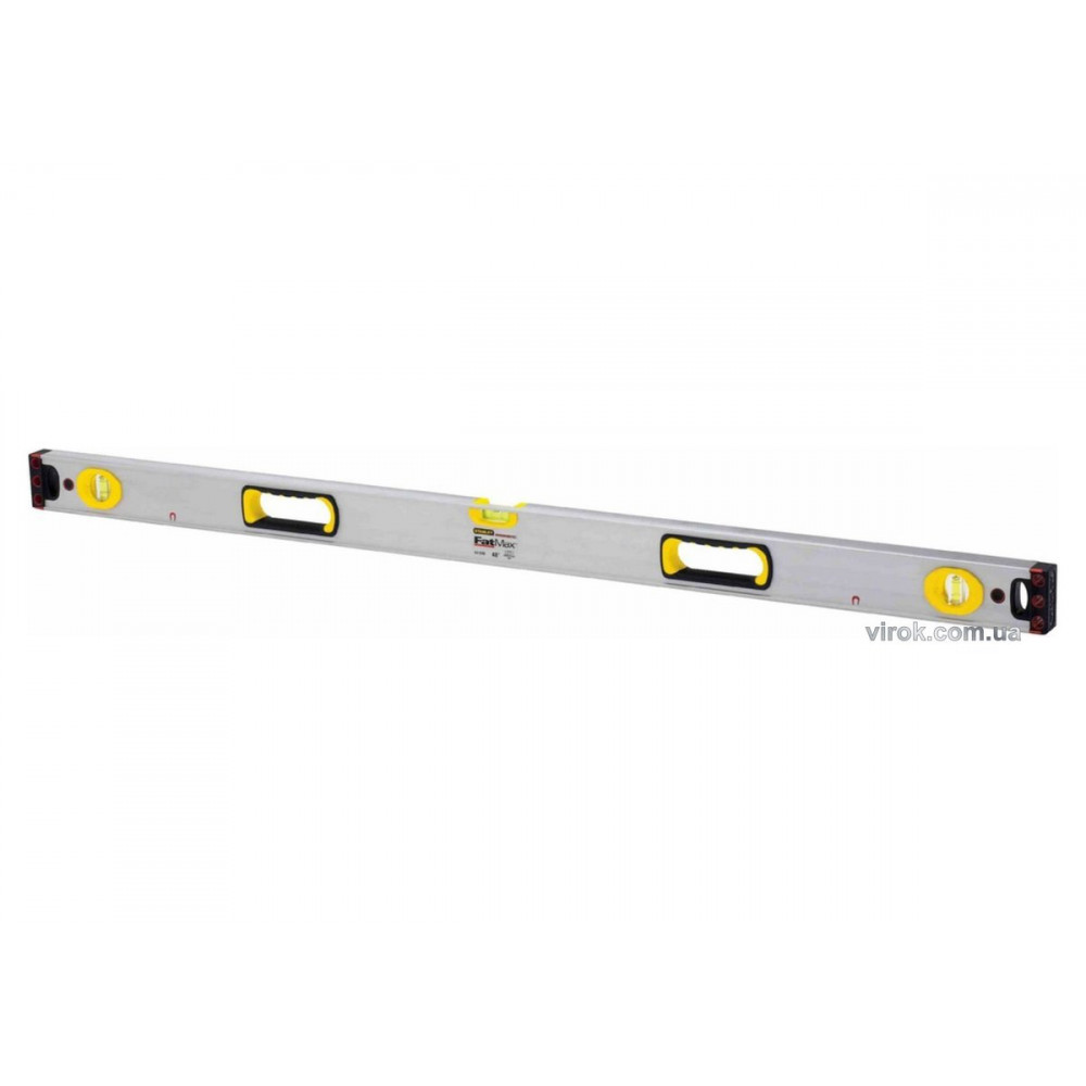 Рівень магнітний STANLEY "FatMax II" : L= 120 см, 3 капсули, 2 ручки