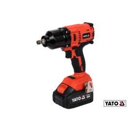 Гайковерт ударний акумуляторний безщітковий YATO: квадрат-1/2", 700 Нм, Li-Ion 18В, 3 А/год +кейс YT-82806