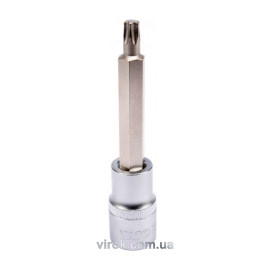 Головка торцева до квадрату 1/2" YATO з насадкою "TORX" подовжена Т40, L= 100 мм [20/120]