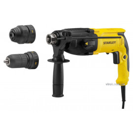 Перфоратор мережевий SDS+ STANLEY : з змінним патроном P= 800 Вт. J= 3,4 Дж. 3 режими