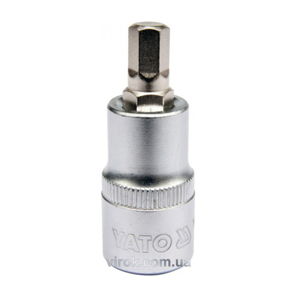 Головка торцева з насадкою HEX YATO : квадрат 1/2". HEX M8, L= 55 мм [40/240]