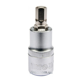 Головка торцева з насадкою HEX YATO : квадрат 1/2". HEX M8, L= 55 мм [40/240]