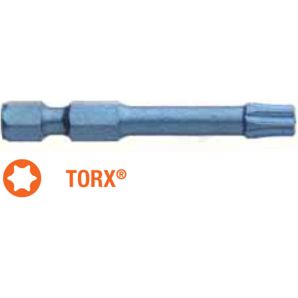 Насадка викруткова ударна USH Blue Shock : TORX T10 x 50 мм Torsion подовжена Уп. 5 шт.
