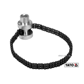 Ключ до оливного фільтру ланцюговий YATO : квадрат- 1/2", Ø=60-115 мм, Cr-V [5/30]