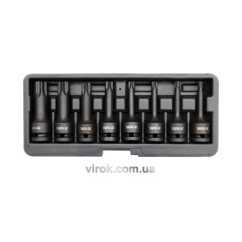 Набір насадок викруткових ударних YATO : TORX T30-T80. квадрат 1/2". 8 Од. [15]