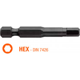 Насадка викруткова USH Industry : HEX 3 x 50 мм подовжена, Уп. 5 шт.