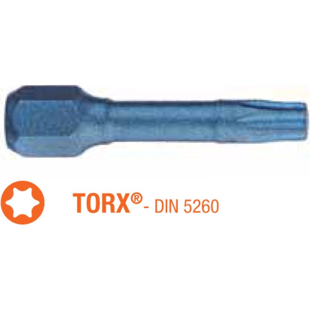 Насадка викруткова ударна USH Blue Shock : TORX T20 x 30 мм. Уп. 5 шт.