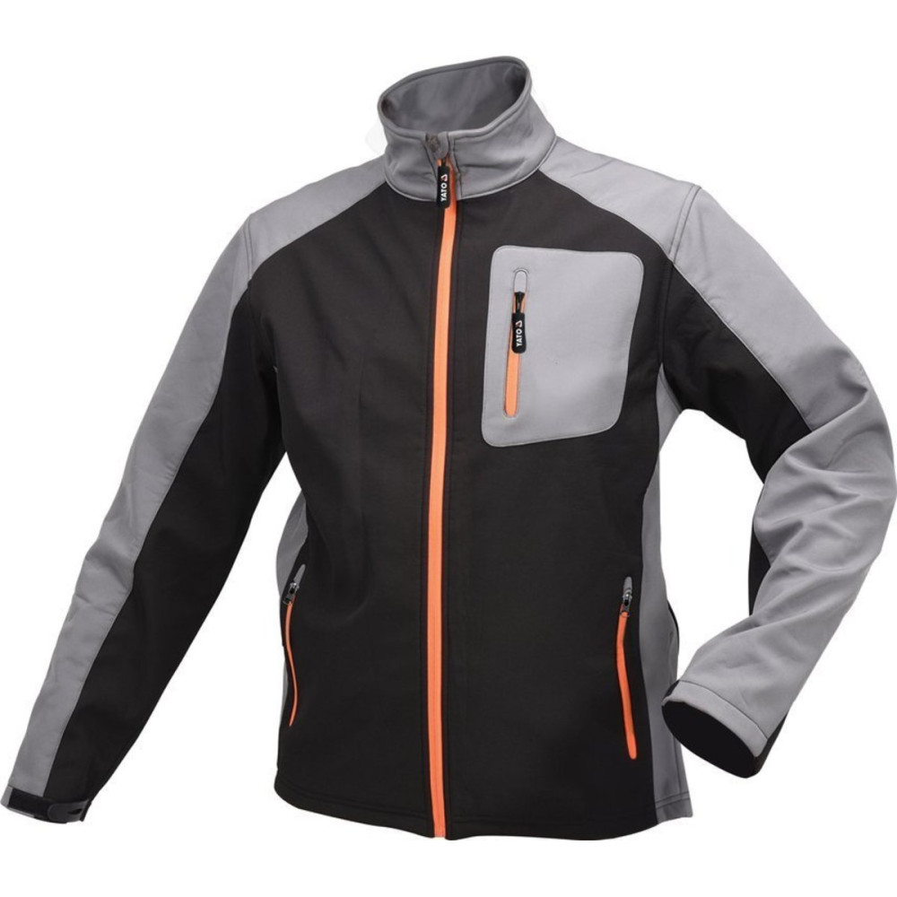 Куртка робоча SOFTSHELL YATO розмір M, чорно-сіра, 3 кишені, 96% поліестер і 4% спандекс YT-79531