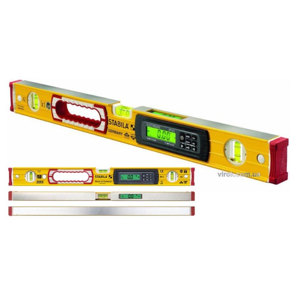 Рівень електроний STABILA Type 196-2 electronic : L= 80 см, 3 капсули, надміцний. IP65
