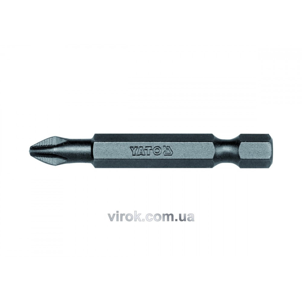 Насадка викруткова YATO : "Philips" PH2 x 50 мм. HEX 1/4", AISI S2, пак 50 (Шт/ Уп.) [10/20]
