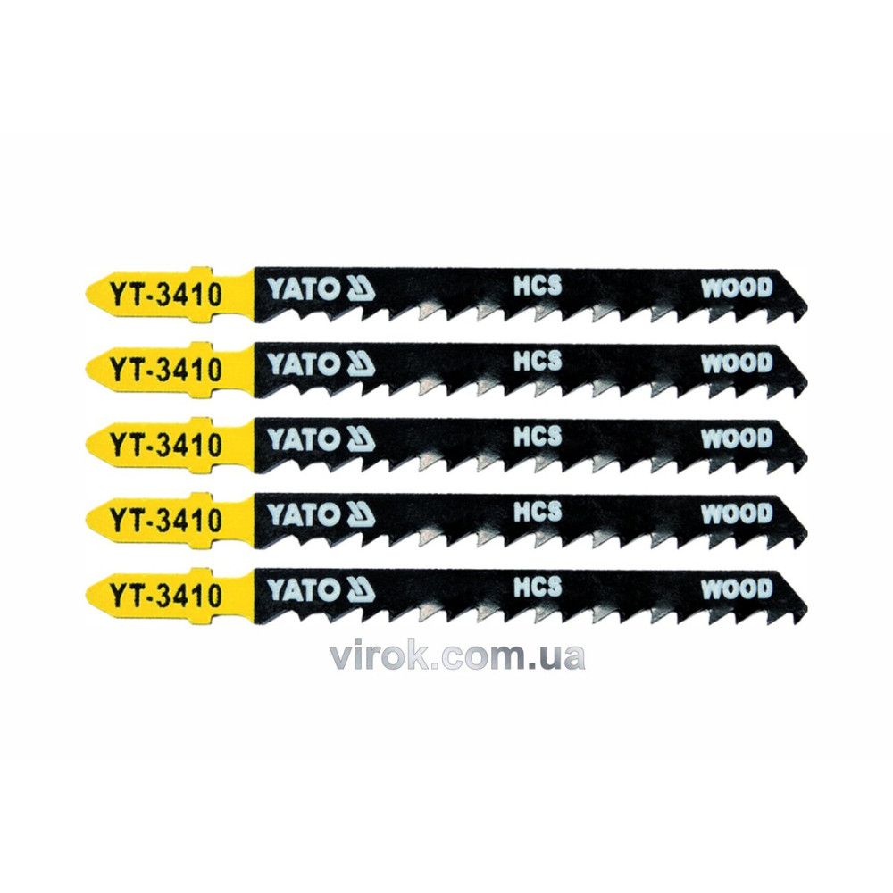 Полотно для електролобзика(дерево) YATO : 6TPI, L= 100 мм. Уп. 5 Шт. YT-3410