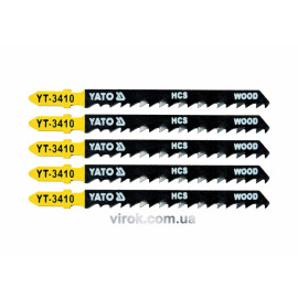 Полотно для електролобзика(дерево) YATO : 6TPI, L= 100 мм. Уп. 5 Шт. YT-3410
