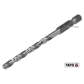 Свердло по металу YATO: HSS6542, Ø=4.8мм, HEX-1/4", l=86/52мм,для нержав. конструкт.,легов.сталі(DW)