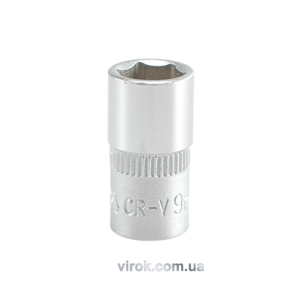 Головка торцева 6-гранна YATO : квадрат 1/4", М= 9 мм, L= 25 мм [24/240/400]