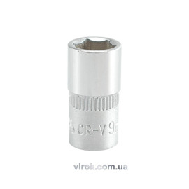 Головка торцева 6-гранна YATO : квадрат 1/4", М= 9 мм, L= 25 мм [24/240/400]