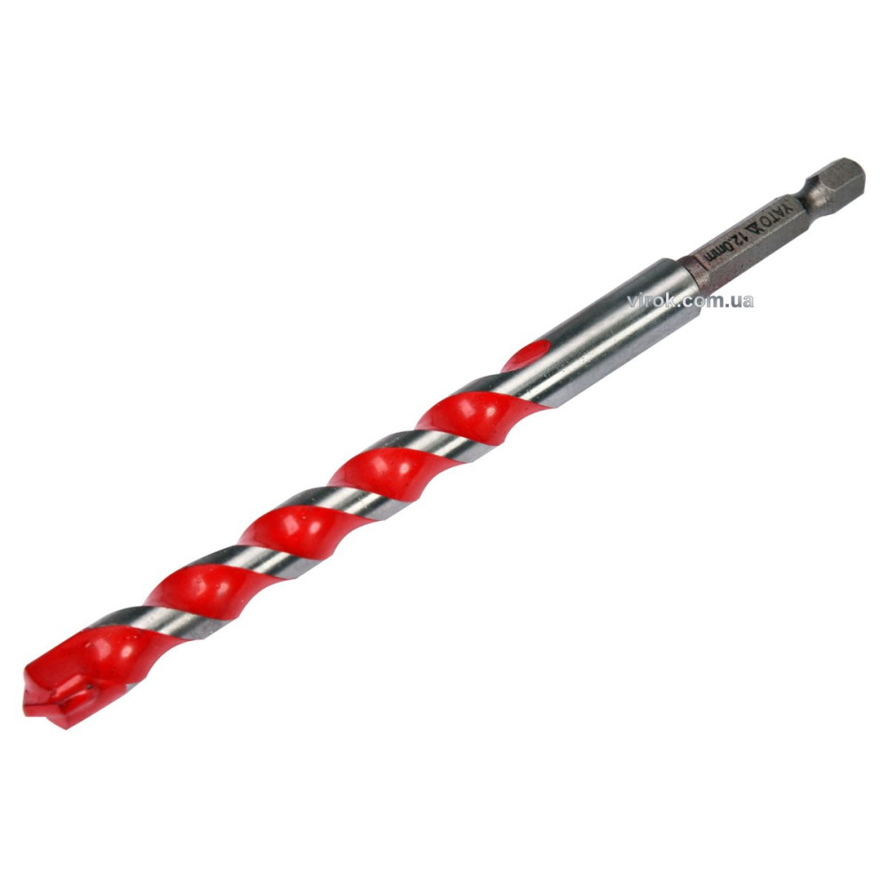 Свердло універсальне YATO: YG6X, Ø= 12 мм, l= 120/70 мм, HEX-1/4" [50/200]