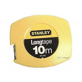 Стрічка вимірюв. стальна STANLEY  в ударостійк. пластик.корпусі "LongTape", l= 10 м, b= 9.5 мм