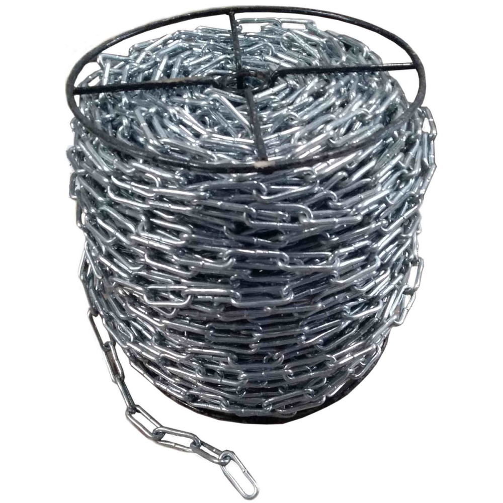 Ланцюг з довгою ланкою оцинкований ТМ "VIROK" DIN 5685C; Ø= 8 мм, 25 кг, l= 24 м ± 1,0% (TR)