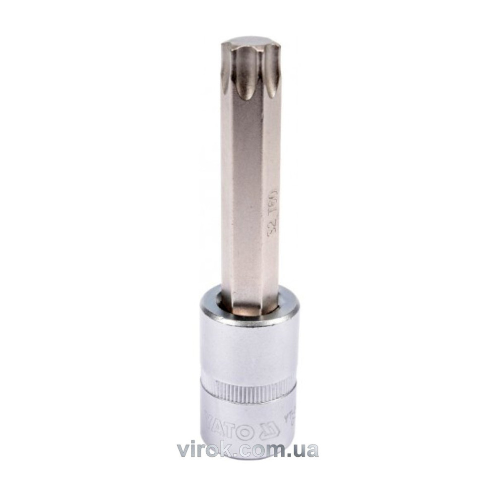 Головка торцева до квадрату 1/2" YATO з насадкою "TORX" подовжена Т60, L= 100 мм [20/120]