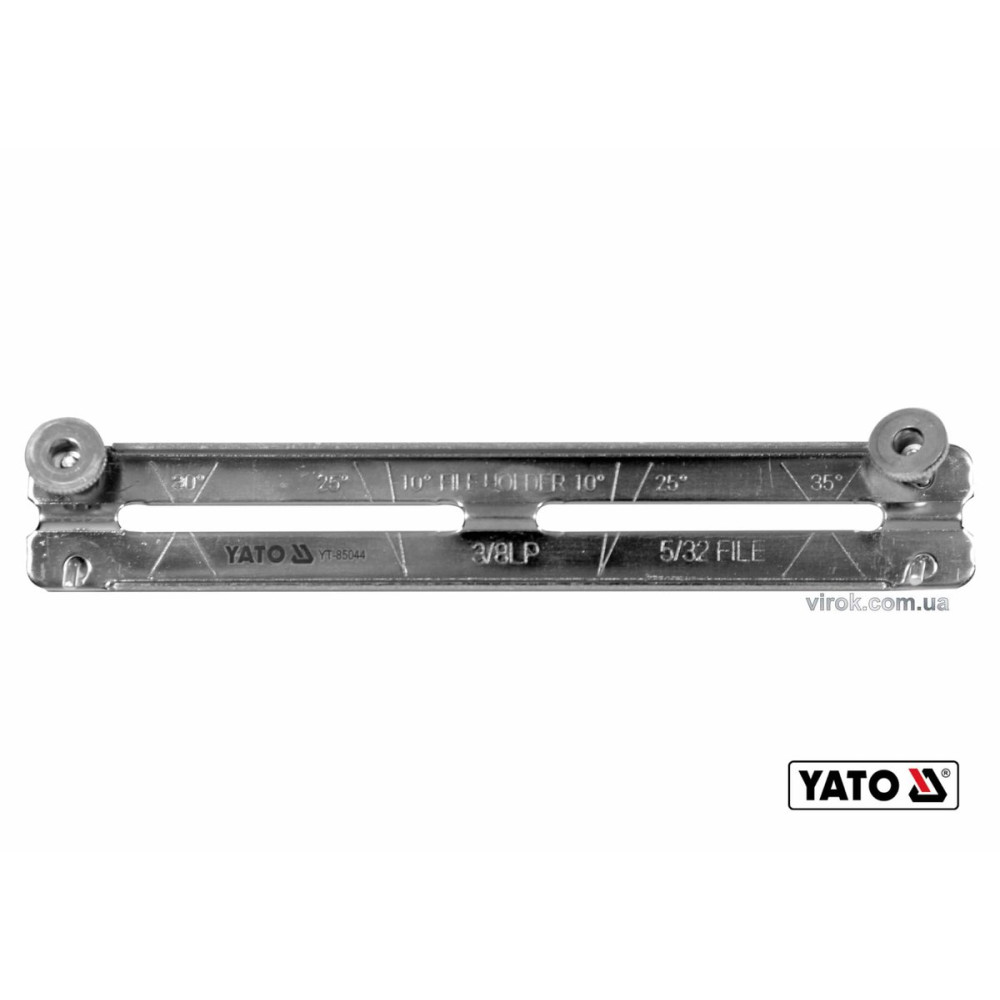 Направляюча до напильника YT-85025 YATO : Ø=4 мм, 190х30 мм, під кути 25°,30°,35°, гвинт засув(DW)