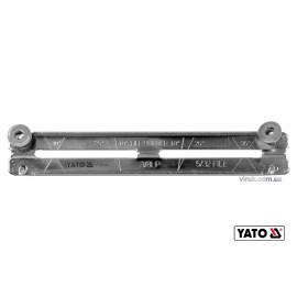 Направляюча до напильника YT-85025 YATO : Ø=4 мм, 190х30 мм, під кути 25°,30°,35°, гвинт засув(DW)