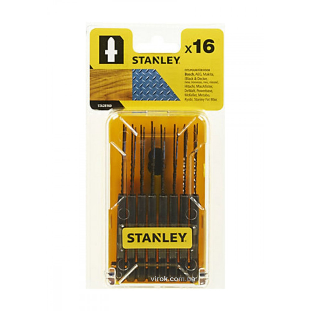 Набір полотен для електролобзика STANLEY , 16шт, хвост Т