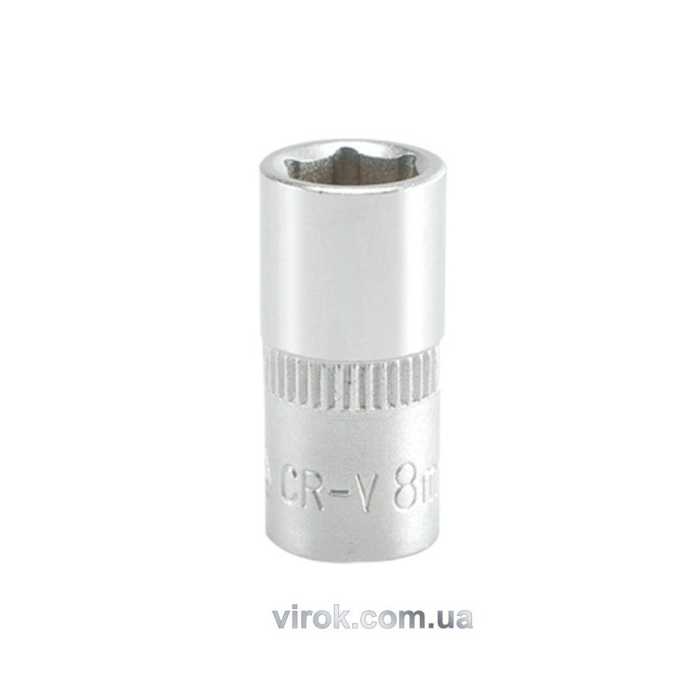Головка торцева 6-гранна YATO : квадрат 1/4", М= 8 мм, L= 25 мм [24/240/400]