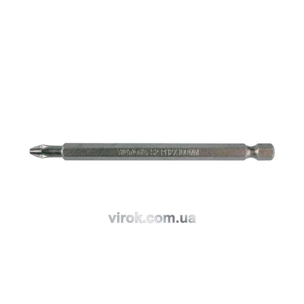 Насадка викруткова YATO : "Philips" РН2 х 100 мм. [25/100]
