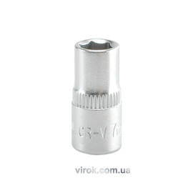 Головка торцева 6-гранна YATO : квадрат 1/4", М= 7 мм, L= 25 мм [24/240/400]