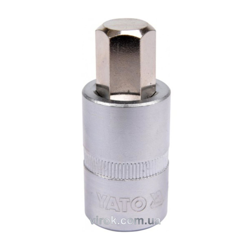 Головка торцева з насадкою HEX YATO : квадрат 1/2". HEX M14, L= 55 мм [40/160]